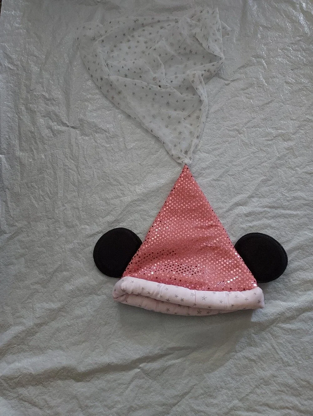 Disney Pink Sequin Mouse Ear Party Hat with Black Ears